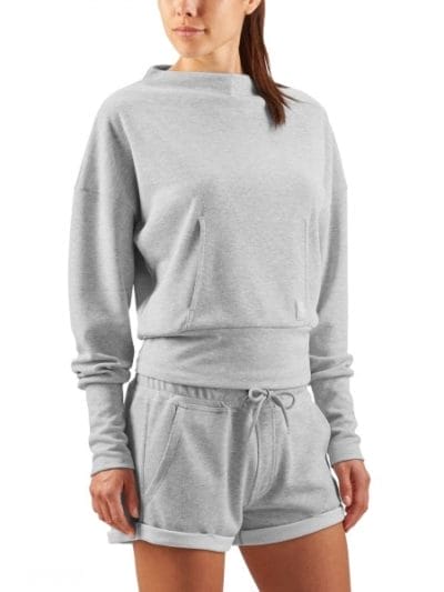 Fitness Mania - Skins Plus Wireless Sport Fleece Womens Crew Neck - Silver/Marle