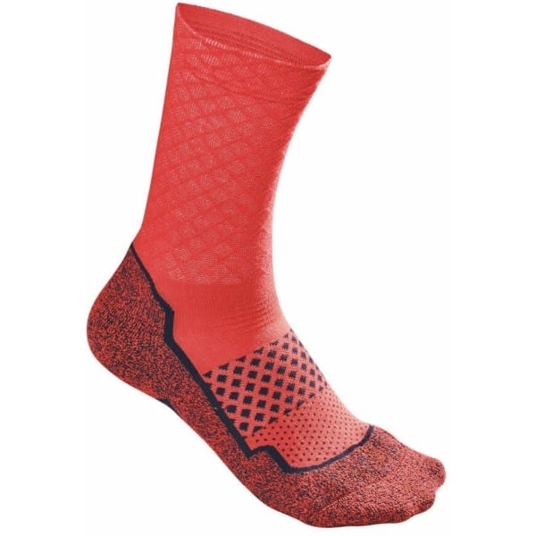 Fitness Mania - Wilson Amplifeel Womens Tennis Socks - Hot Coral/Evening Blue