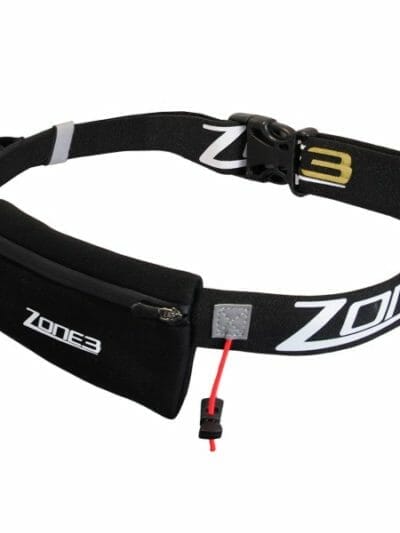 Fitness Mania - Zone3 Triathlon Race Belt With Neoprene Pouch - Black/Gold