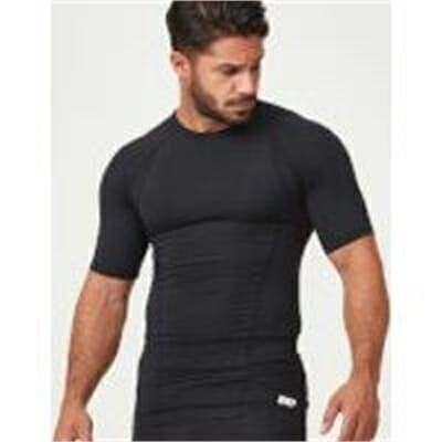 Fitness Mania - Charge Compression Short-Sleeve Top - L - Black