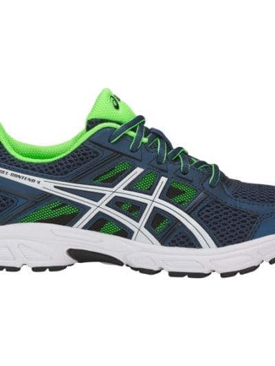 Fitness Mania - Asics Gel Contend 4 GS - Kids Boys Running Shoes - Dark Blue/White/Green Gecko