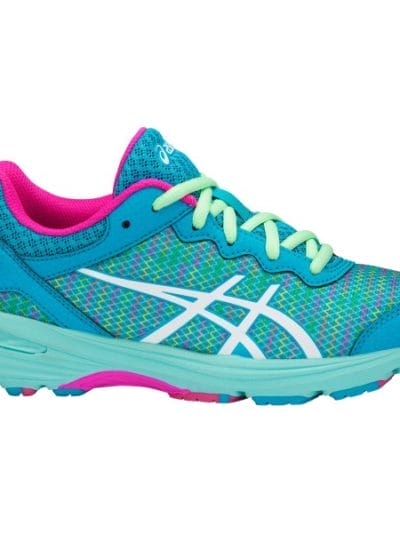 Fitness Mania - Asics Gel Netburner Professional GS - Kids Girls Netball Shoes - Island Blue/White/Pink Glow