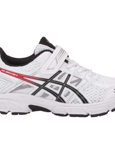 Fitness Mania - Asics Pre Contend 4 PS - Kids Boys Running Shoes - White/Onyx/Classic Red