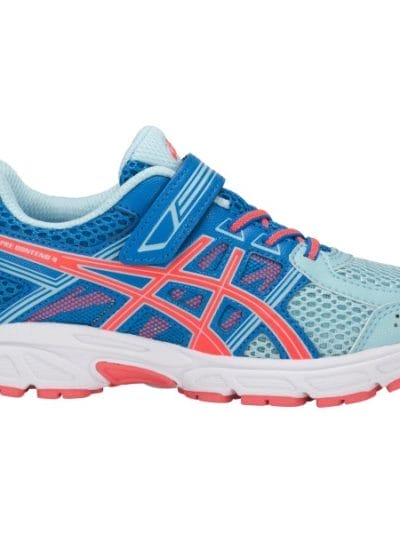 Fitness Mania - Asics Pre Contend 4 PS - Kids Girls Running Shoes - Porcelain Blue/Flash Coral/Directoire Blue