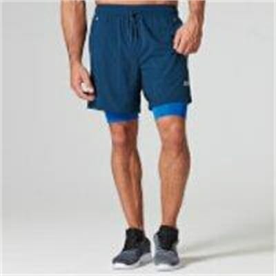 Fitness Mania - Dual Shorts - S - Navy