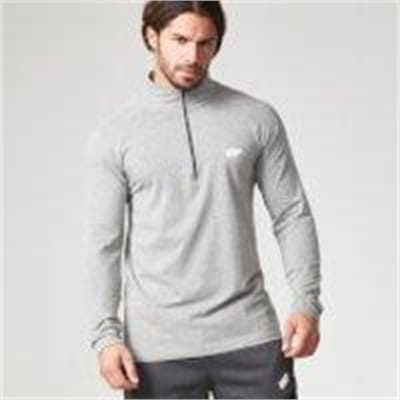 Fitness Mania - Performance Long-Sleeve 1/4 Zip-Top - XXL - Grey