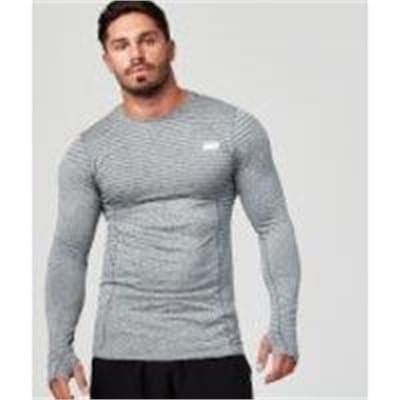 Fitness Mania - Seamless Long Sleeve T-Shirt - L - Grey Marl