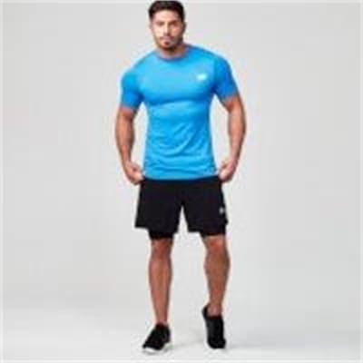 Fitness Mania - Seamless Short Sleeve T-Shirt - L - Dark Blue