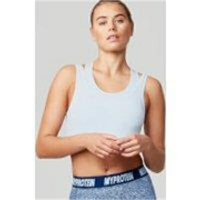 Fitness Mania - Seamless Sports Bra - S - Smoke Blue