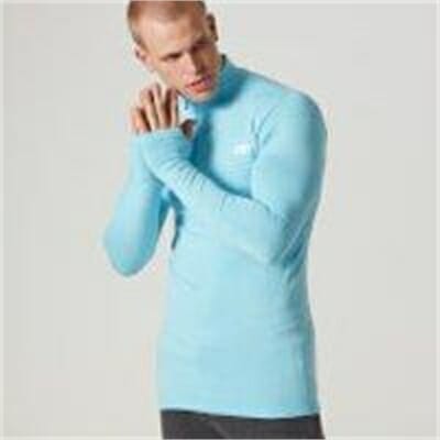 Fitness Mania - Seamless ¼ Zip-Top - XXL - Light Blue