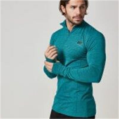 Fitness Mania - Seamless ¼ Zip-Top - XXL - Teal