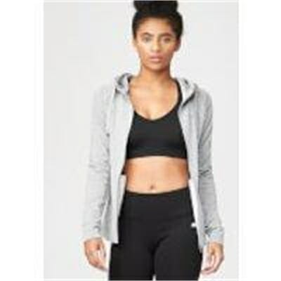 Fitness Mania - Superlite Slim Fit Zip Up Hoodie - XS - Grey