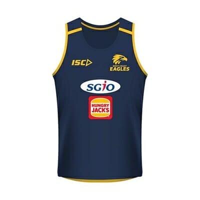 Fitness Mania - West Coast Eagles Training Singlet 2018