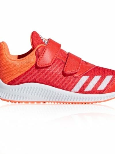 Fitness Mania - Adidas FortaRun Velcro - Toddler Girls Running Shoes - Red/White/Orange