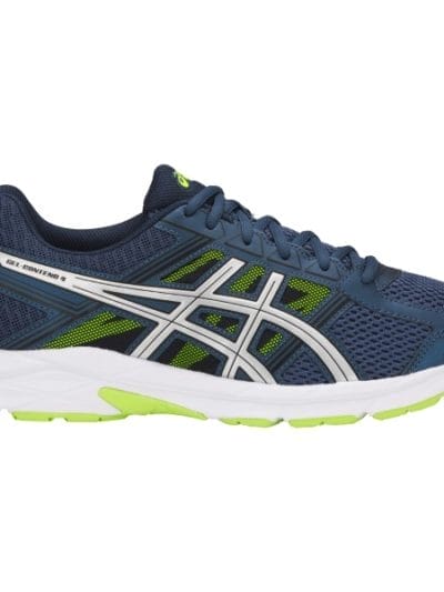 Fitness Mania - Asics Gel Contend 4 - Mens Running Shoes - Dark Blue/Silver/Safety Yellow