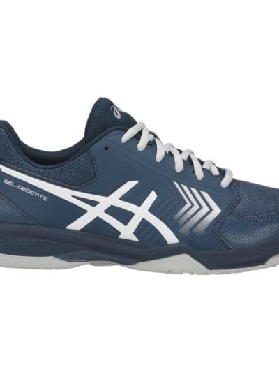 Fitness Mania - Asics Gel Dedicate 5 - Mens Tennis Shoes - Dark Blue/Silver/White