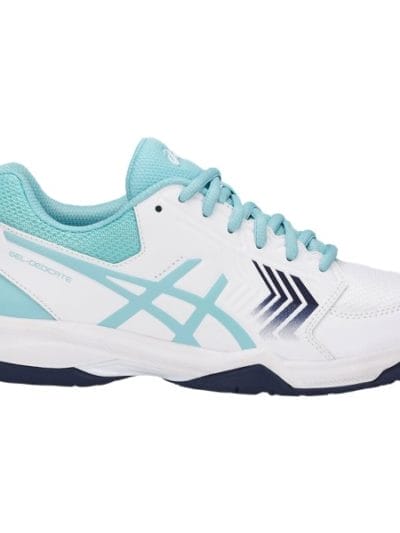 Fitness Mania - Asics Gel Dedicate 5 - Womens Tennis Shoes - White/Porcelain Blue/Indigo Blue