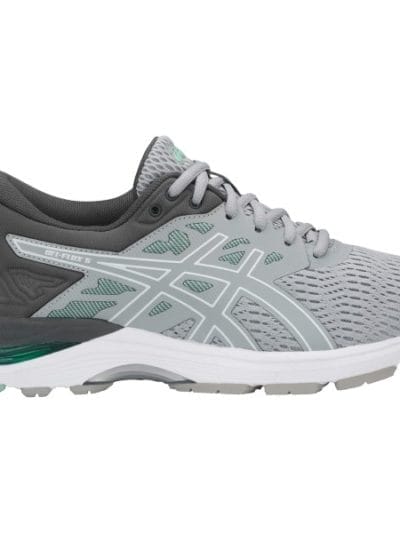 Fitness Mania - Asics Gel Flux 5 - Womens Running Shoes - Mid Grey/White/Opal Green