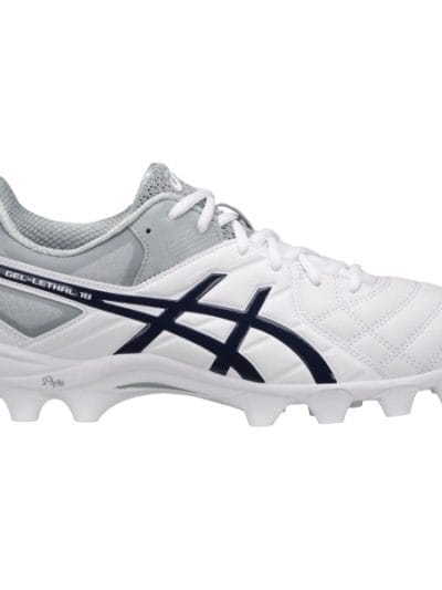 Fitness Mania - Asics Gel Lethal 18 - Mens Football Boots - White/Indigo Blue/Mid Grey