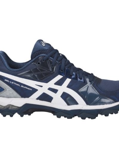 Fitness Mania - Asics Gel Lethal Burner - Mens Cross Training and Turf Shoes - Dark Blue/White/Silver