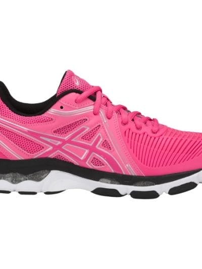 Fitness Mania - Asics Gel Netburner Ballistic - Womens Netball Shoes - Hot Pink/Silver/Black