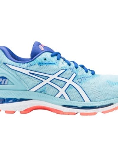 Fitness Mania - Asics Gel Nimbus 20 - Womens Running Shoes - Porcelain Blue/White/Asics Blue