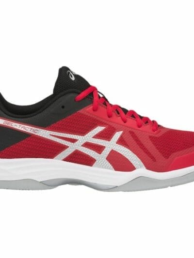 Fitness Mania - Asics Gel Tactic - Mens Indoor Court Shoes - Classic Red/Silver/Black