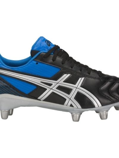 Fitness Mania - Asics Lethal Tackle - Mens Rugby Boots - Black/Silver/Directoire Blue