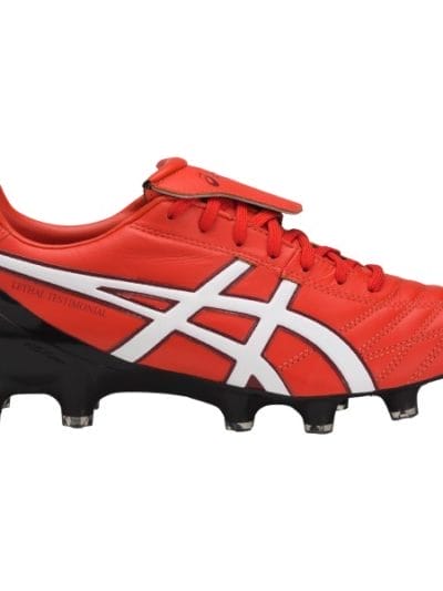 Fitness Mania - Asics Lethal Testimonial 4 IT - Mens Football Boots - Vermillion/White/Black