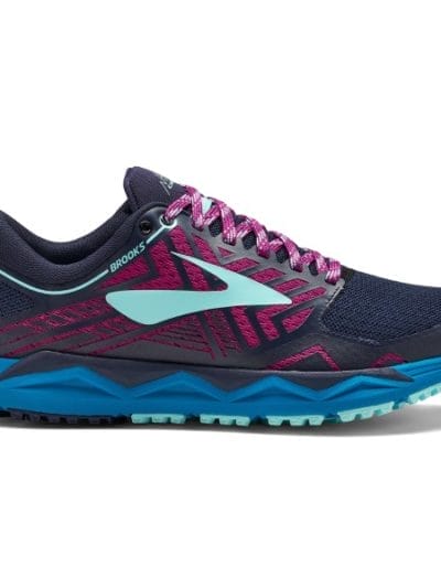 Fitness Mania - Brooks Caldera 2 - Womens Trail Running Shoes - Navy/Plum/Ice Blue