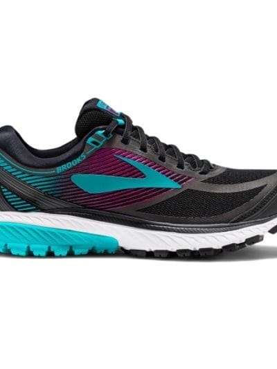 Fitness Mania - Brooks Ghost GTX 10 - Womens Trail Running Shoes - Black/Peacock Purple/Hollyhock