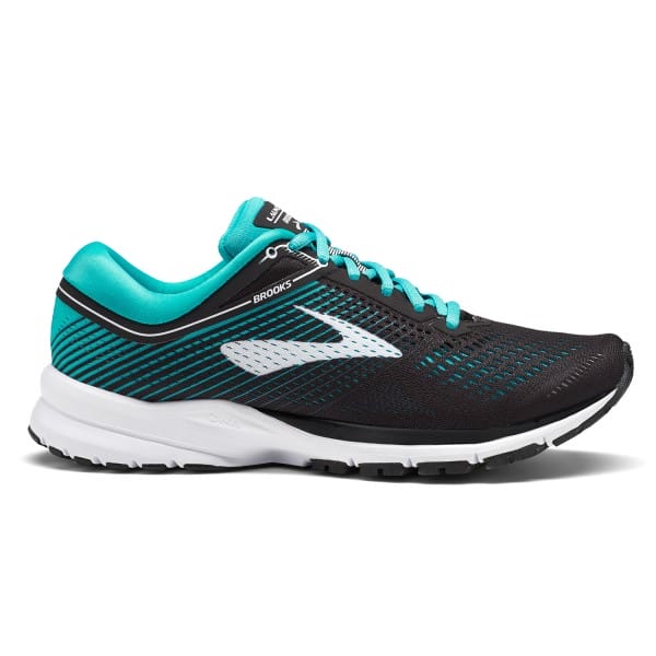 Fitness Mania - Brooks Launch 5 - Womens Running Shoes - Black/Teal Green/White