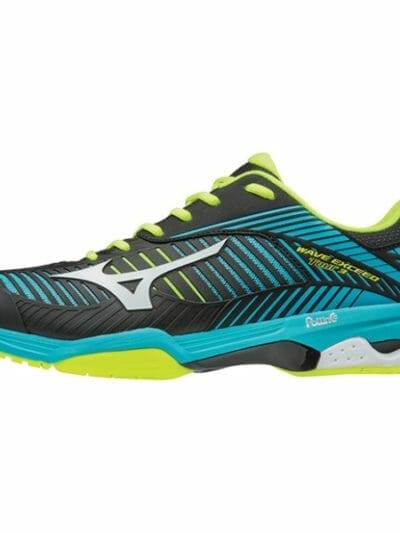 Fitness Mania - Mizuno Wave Exceed Tour 3 AC Mens Tennis Shoes - Blue/Black/Yellow