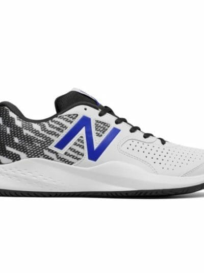 Fitness Mania - New Balance 696v3 Mens Tennis Shoes - White/Grey/Blue