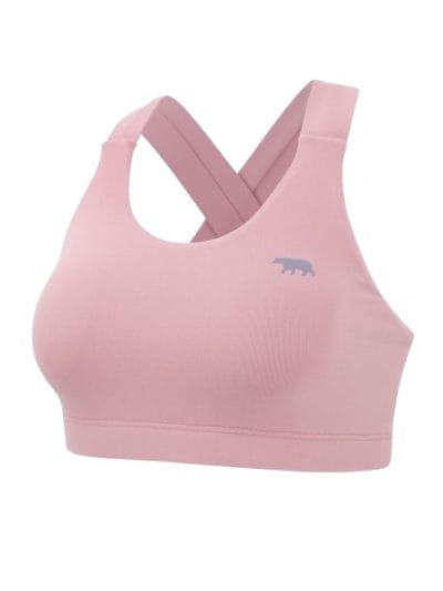 Fitness Mania - Running Bare Power Up X Back Womens Crop Top - Pink