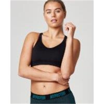 Fitness Mania - Classic Heartbeat Sports Bra - L - Black