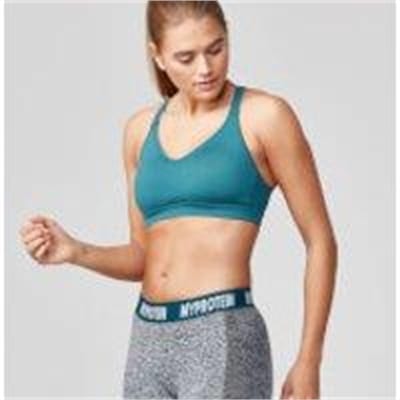 Fitness Mania - Classic Heartbeat Sports Bra - S - Grey Marl