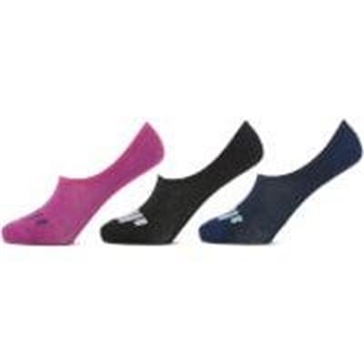 Fitness Mania - Invisible Socks - UK 7-9 - Black/Violet/Navy