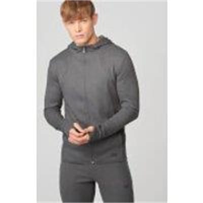 Fitness Mania - Luxe Reflect Zip-Up Hoodie - L - Charcoal