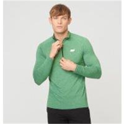 Fitness Mania - Performance Long-Sleeve ¼ Zip-Top - L - Green