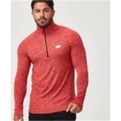 Fitness Mania - Performance Long-Sleeve ¼ Zip-Top - L - Red