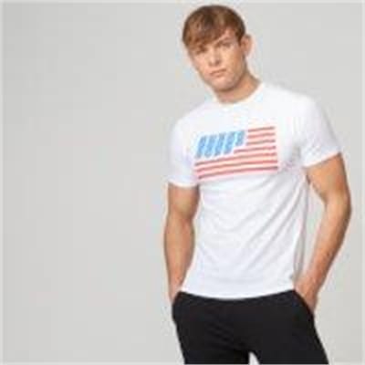 Fitness Mania - Stars and Stripes T-Shirt - L - White