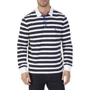 Fitness Mania - LONG SLEEVE STRIPE RUGBY POLO