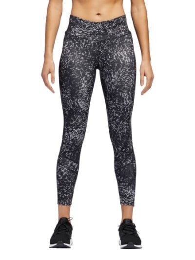 Fitness Mania - Adidas How We Do Printed Womens 7/8 Running Tights - Black