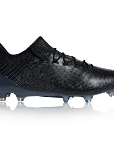 Fitness Mania - Adidas X 17.1 Firm Ground - Mens Football Boots - Core Black/Core Black/Super Cyan