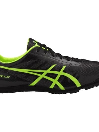 Fitness Mania - Asics Hyper LD 5 - Unisex Long Distance Track Spikes - Black/Safety Yellow