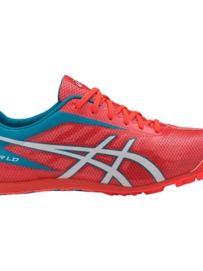 Fitness Mania - Asics Hyper LD 5 - Unisex Long Distance Track Spikes - Flash Coral/White/Island Blue