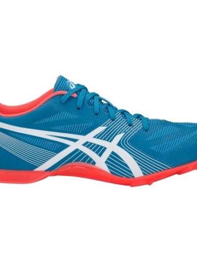 Fitness Mania - Asics Hyper MD 6 - Unisex Middle Distance Track Spikes - Island Blue/White/Flash Coral