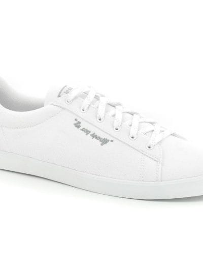 Fitness Mania - Le Coq Sportif Agate Lo Canvas - Womens Casual Shoes - Optical White/Old Silver