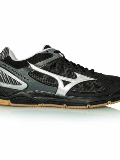 Fitness Mania - Mizuno Wave Supersonic - Mens Court Shoes - Black/Silver/Black